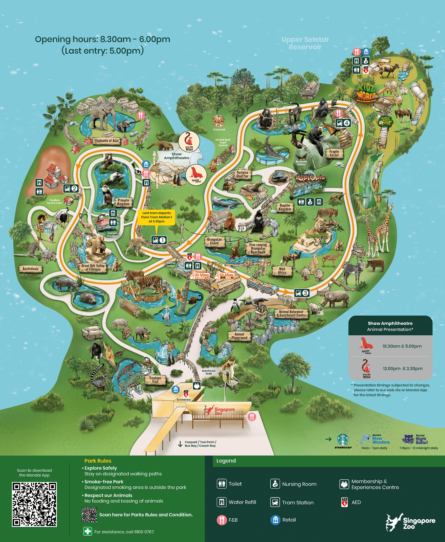Singapore Zoo Park Map